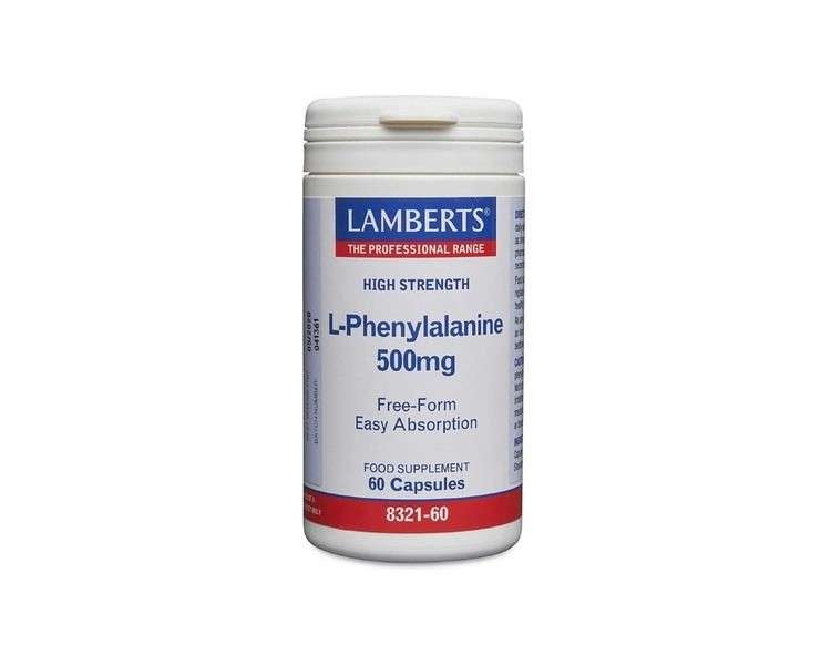 Lamberts L-Phenylalanine 500mg 60 Capsules