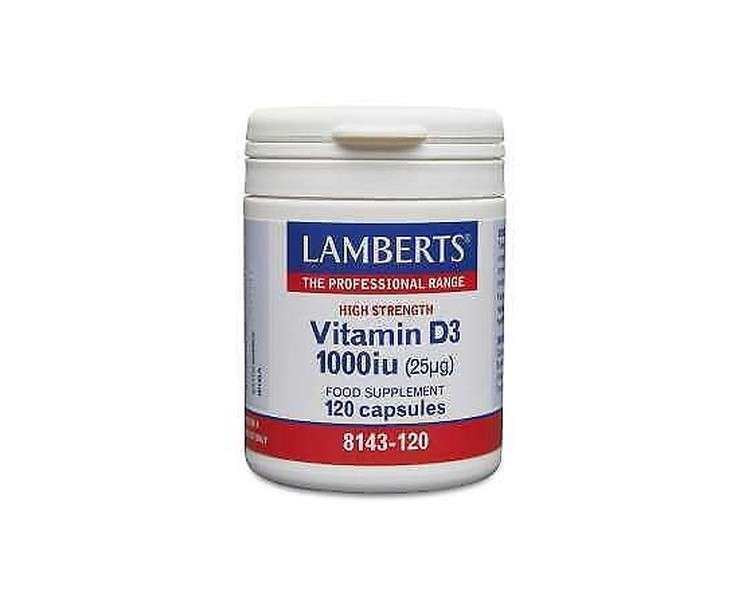 Lamberts Vitamin D 1000 IU 120 Capsules