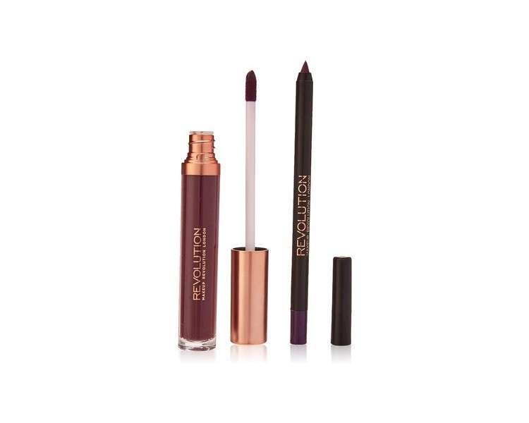 Makeup Revolution Retro Luxury Matte Lip Kit Royal