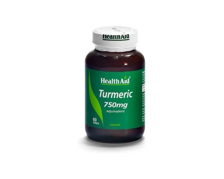 HealthAid Turmeric 350mg 60 Tablets
