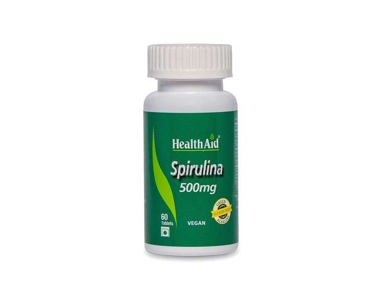 HealthAid Spirulina 500mg 60 Tablets