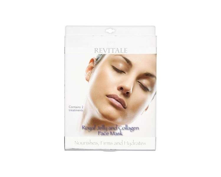 Revitale Royal Jelly Collagen and Hyaluronic Face Mask - Pack of 2