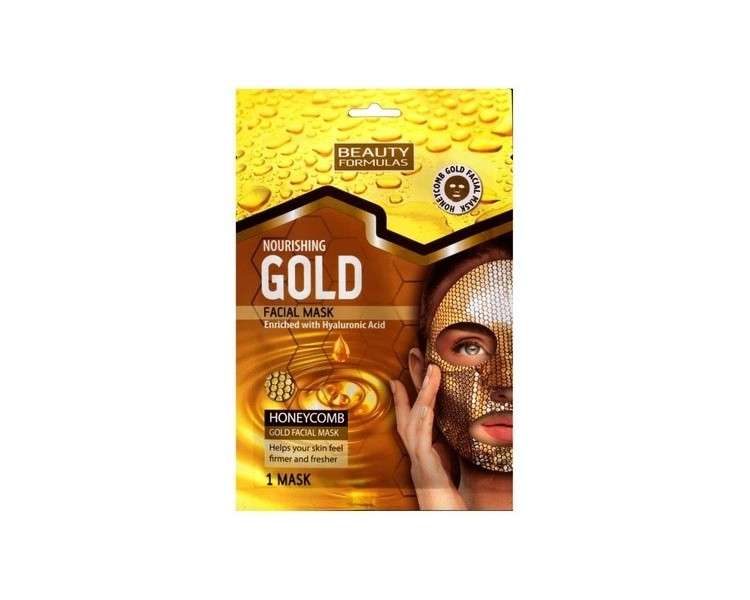 Beauty Formulas Nourishing Gold Face Mask with Honeycomb Texture