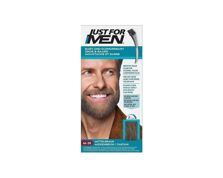 Just for Men Mustache and Beard Medium Brown Dye 24g
