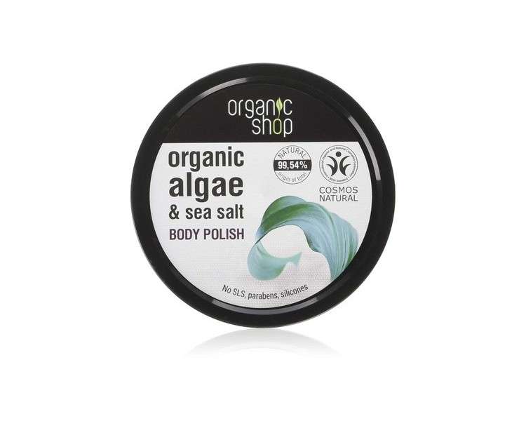 Organic Shop Body Polish Natural Algae and Sea Salt 250ml