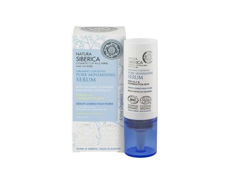 Natura Siberica Organic Certified Pore Minimising Serum for Oily & Combination Skin