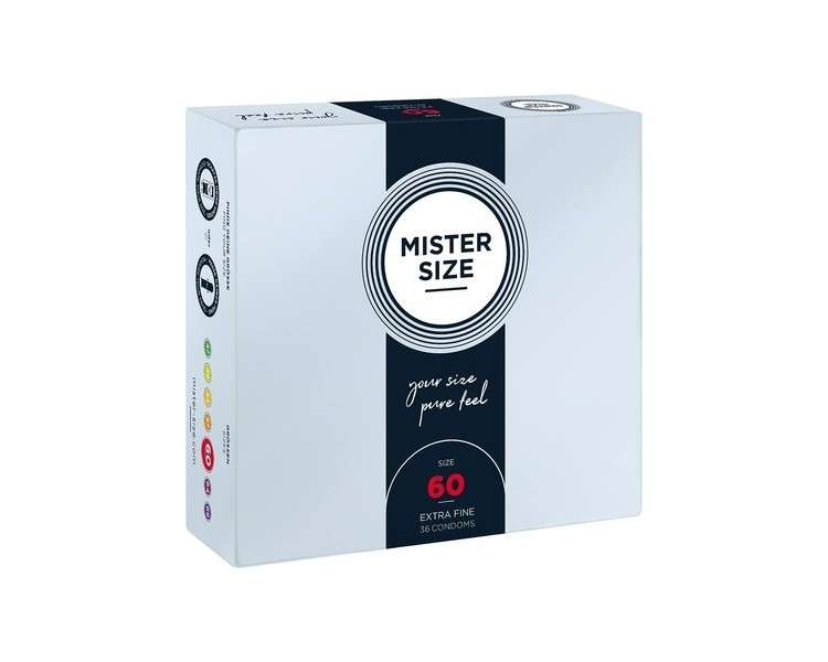 Mister Size Ultra-Sensitive Condoms for Men Extra Thin Extra Fine Extra Lube Made from 100% Natural Rubber Latex in Your Size L - XL Real Feel