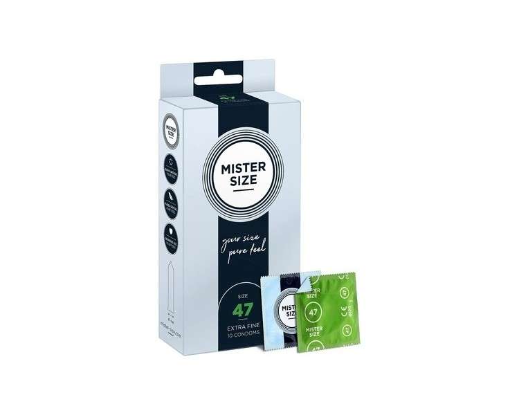 MISTER SIZE Condoms Ultra Thin 47mm 10 Pack