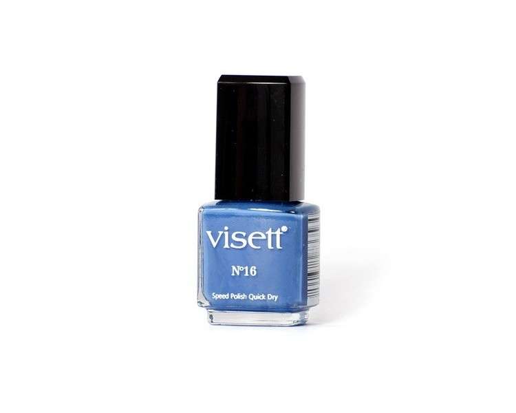 Visett Quick Dry Speed Polish Blue Nail Polish 12ml