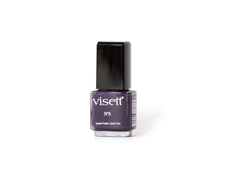 Visett Nail Polish No 5 Quick Dry Speed Polish Violet 12ml