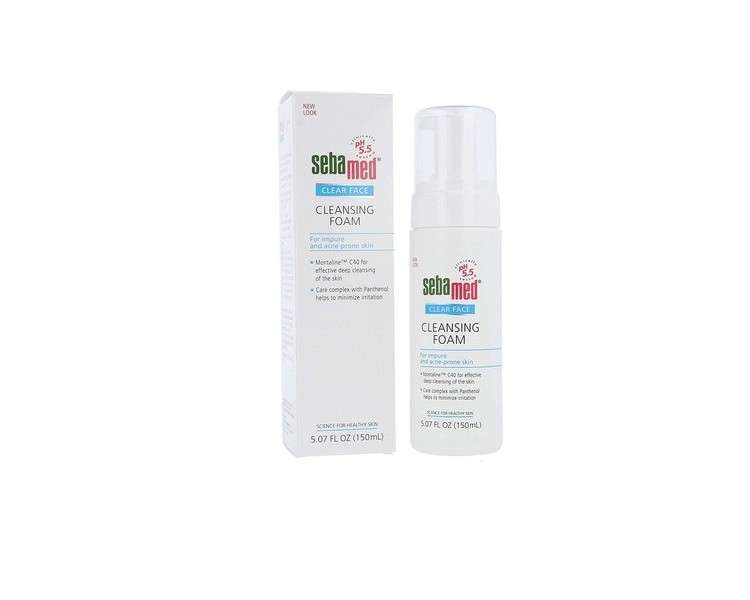 Sebamed Clear Face Cleansing Foam pH 5.5 for Acne Prone Skin Gentle Deep Pore Cleanser with Provitamin B5 5.0 Fluid Ounces