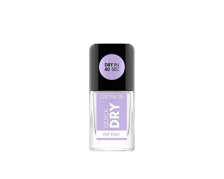 Catrice Quick Dry Top Coat Transparent Long-Lasting Glossy Vegan Nail Polish 10.5ml