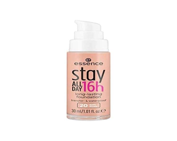 Essence Stay All Day 16h Long-Lasting Foundation 20 Soft Nude 30ml