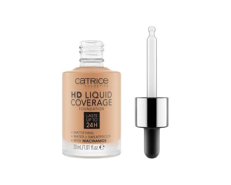 Catrice HD Liquid Coverage Foundation 30ml - No. 046 Camel Beige - Vegan, Oil-Free, Water-Resistant