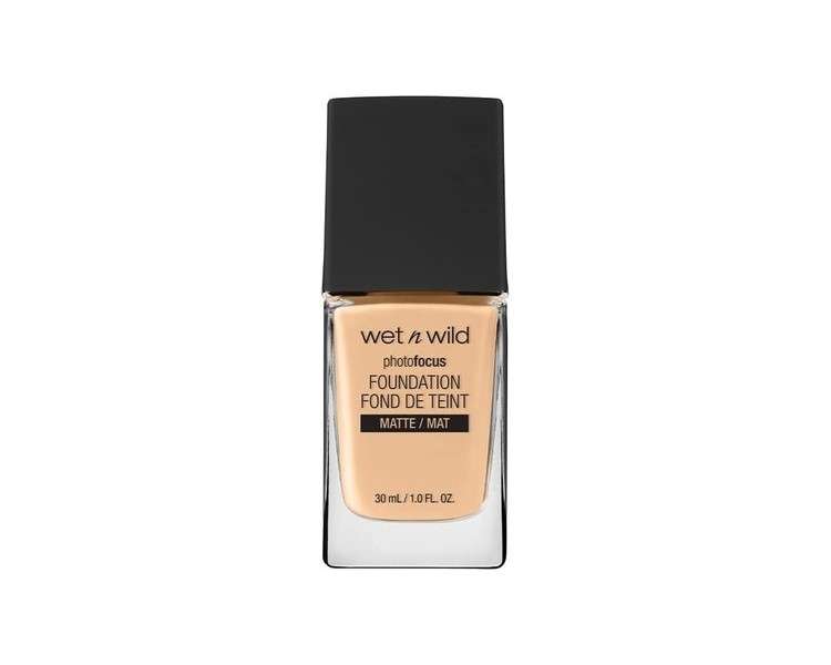 Wet 'n' Wild Photo Focus Foundation Matte High-Coverage Foundation with Light-Adjusting Complex Matte Finish Vegan Soft Beige