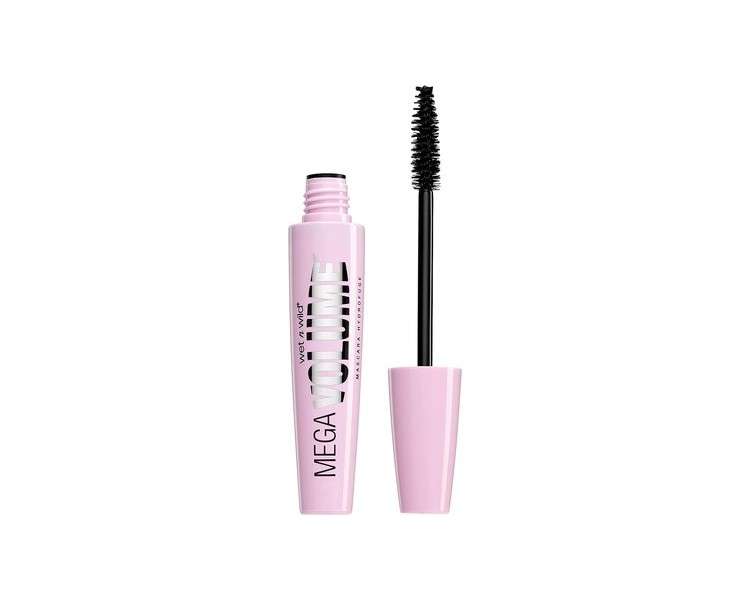 Wet 'n' Wild Mega Volume Mascara with Full Spiral Fiber Brush and Quick Loading Formula Enriched with Vitamin E Very Black