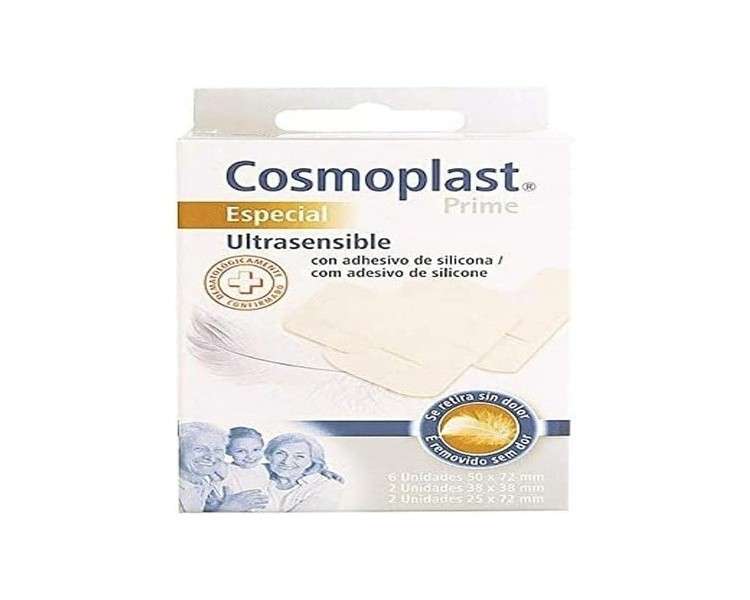 Cosmoplast Ultrasensitive Band-Aids 10 Units Without Pain