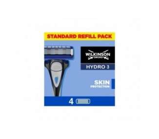 Wilkinson Sword Hydro 3 Skin Protection For Men Regular Razor Blade Refills 4 Count