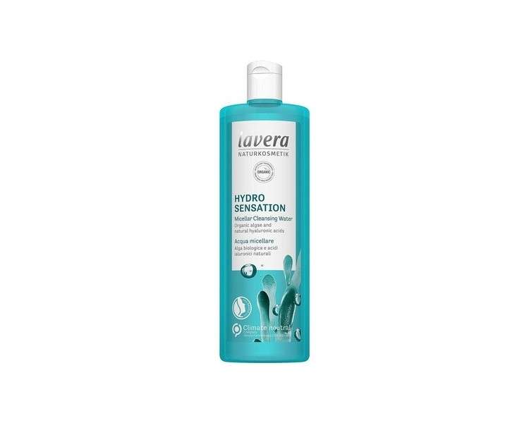 lavera Hydro Sensation Micellar Cleansing Water Facial Toner Organic Algae Natural Hyaluronic Acids Gentle Soft Makeup Removal High Compatibility Natural Cosmetics Vegan 400ml