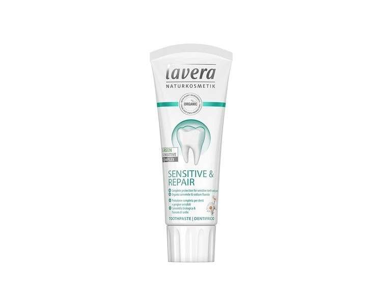 Lavera Sensitive & Repair Toothpaste with Organic Chamomile and Sodium Fluoride 75ml