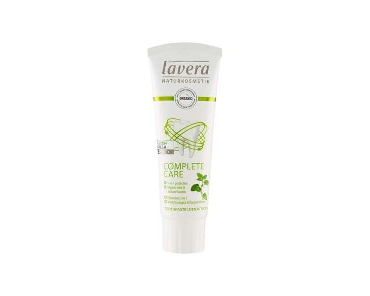 Lavera Toothpaste Complete Care with Organic Mint and Sodium Fluoride 5 in 1 Protection 75ml