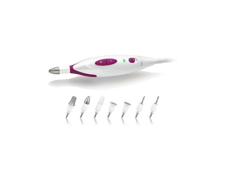 Medisana MP 815 Electric Manicure & Pedicure Set with 7 Nail Care Attachments 2 Speeds for Nails Cuticles and Calluses