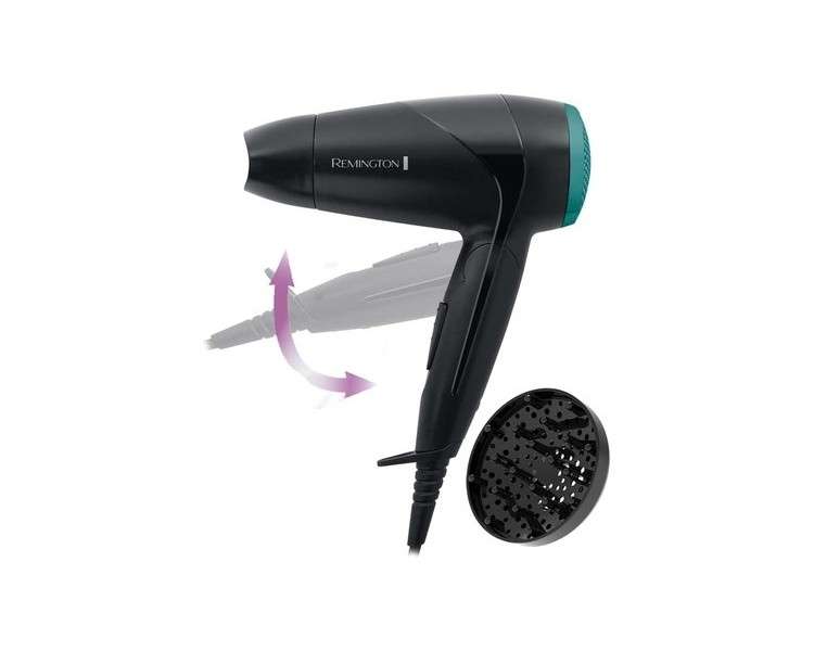 Remington On The Go Hair Dryer 2000W with Worldwide Voltage Adjustment Styling Nozzle and Diffuser - D1500