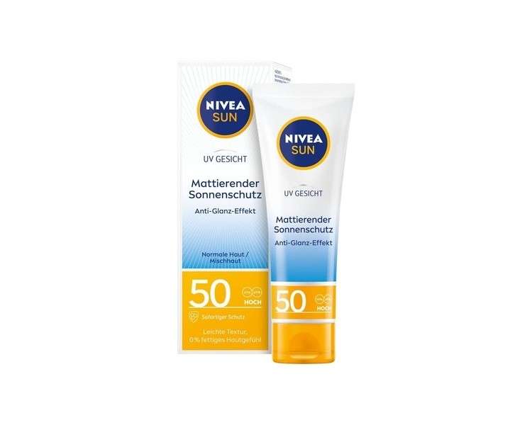 NIVEA SUN Face Sun Cream Frosted Sun Protection SPF 50 50ml