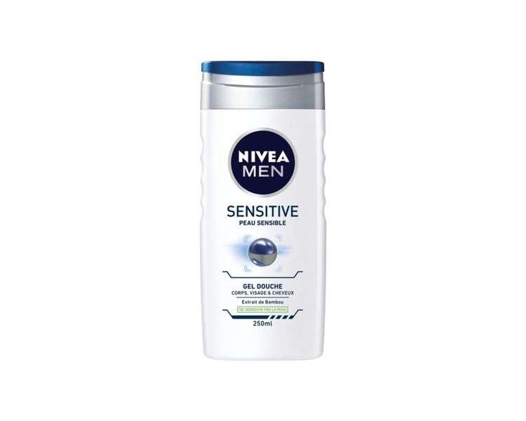 Nivea Men Sensitive Shower Gel Body, Face & Hair 250ml