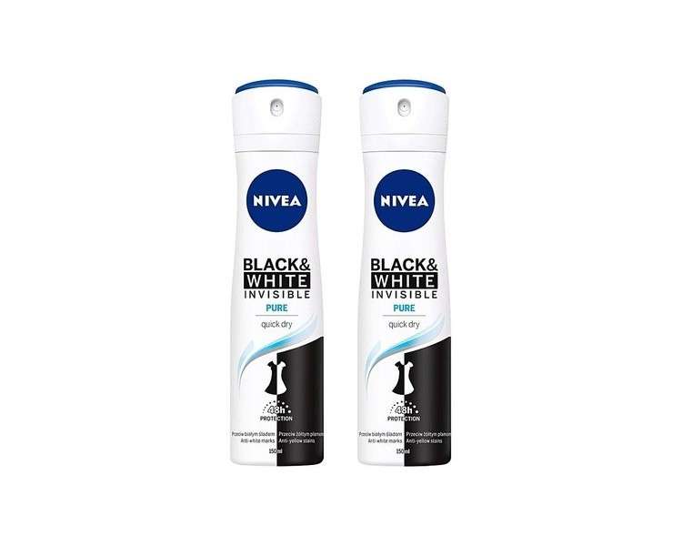 Black & White Invisible Pure Antiperspirant Spray 150ml