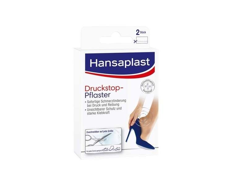 Hansaplast Pressure Stop Plaster Transparent Blister Prevention 2 Pieces