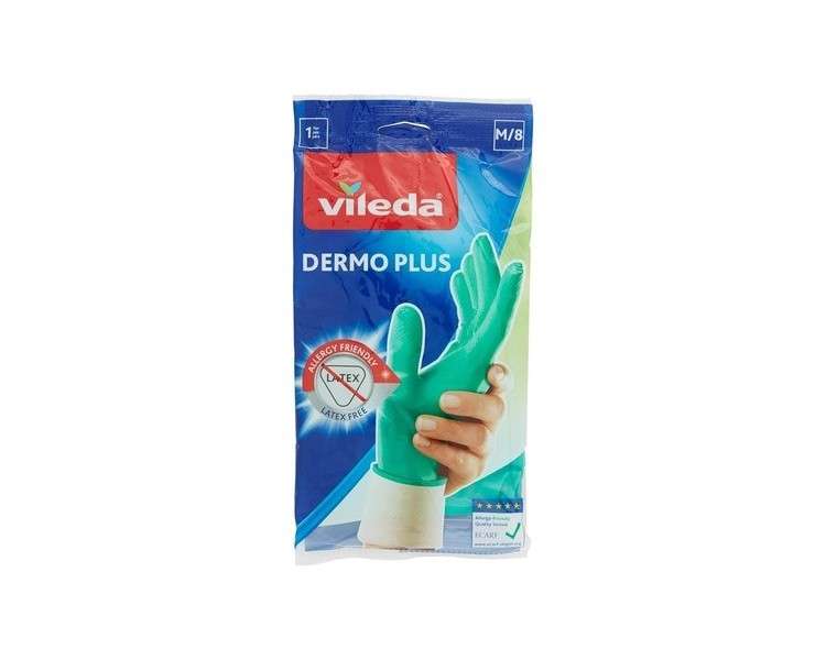 Vileda 665 Soft And Gentle Rubber Gloves, Pack Of 4 Pairs 13x8x8 Cm