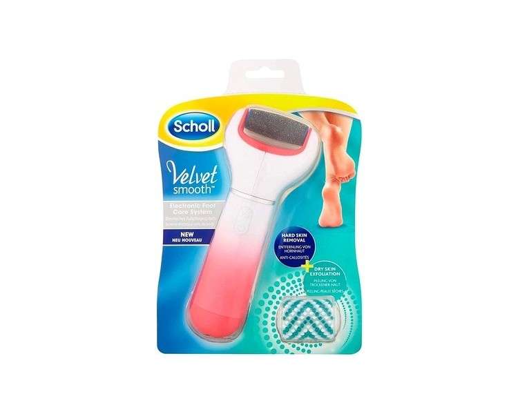 Scholl Velvet Smooth Electronic Foot File Pink Peach 1 Count