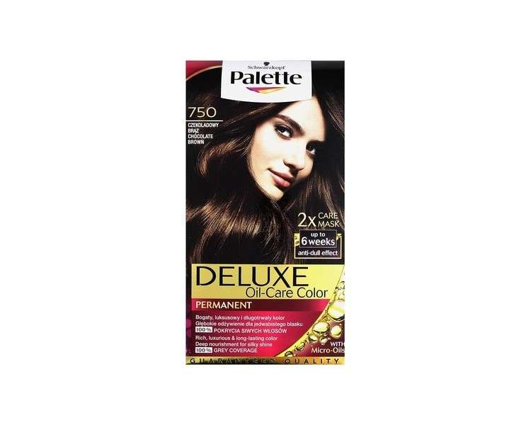 Deluxe 750 Chocolate Brown Permanent Hair Colour Palette