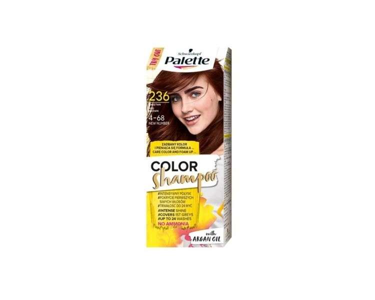 Palette Color Shampoo Coloring Shampoo for 24 Washes 4-68 Chestnut