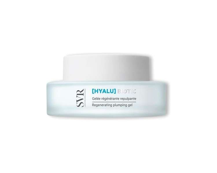 SVR [HYALU] BIOTIC Plumping Rejuvenating Face Gel Moisturizer with Hyaluronic Acid Probiotics and Stabilized Vitamin C for Dull Dehydrated Sensitive Skin 50ml