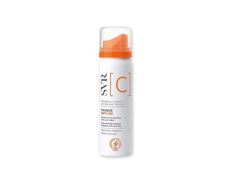 SVR C Anti-Ox Masque 25% Vitamin C Micro-Peeling Mousse Mask for Dull Tired Wrinkled Skin and Uneven Skin-Tone 50ml