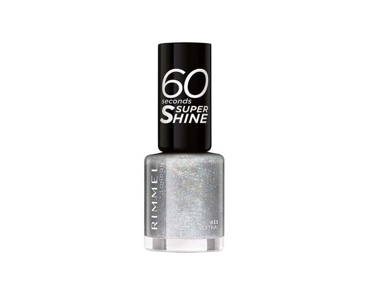 Rimmel 60 Seconds Glitter Nail Polish 833 Extra 8ml