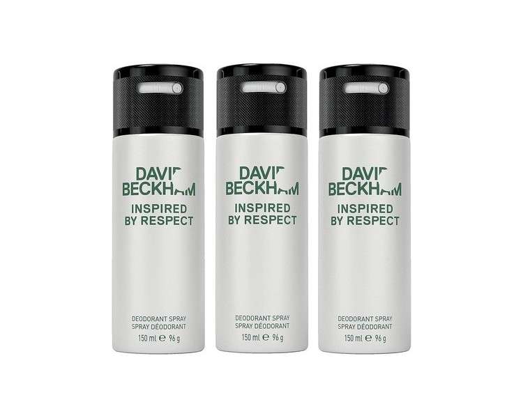David Beckham Inspired By Respect Deodorant Anti-Perspirant Body Spray for Men 150ml