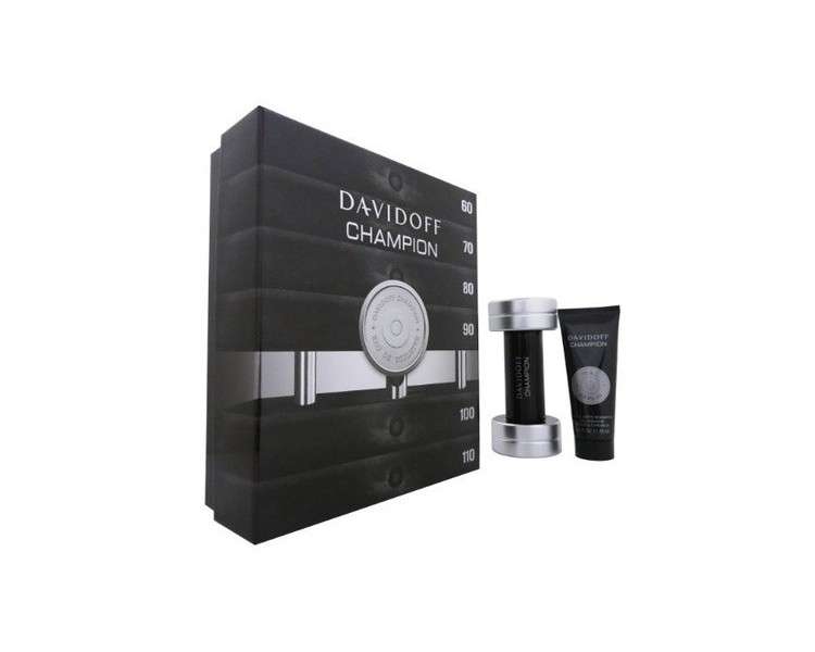 Davidoff Champion Set - EDT Spray 3oz & Hair and Body Shampoo 2.5oz