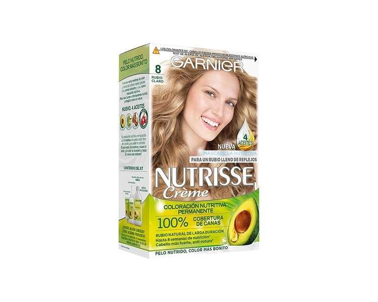 Garnier Nutrisse Tint N. 8 Light Blonde Hair Color - 1 Count