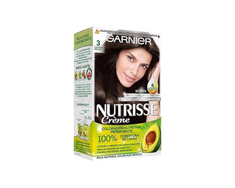 Garnier Nutrisse Crème 4 Dark Brown Permanent Hair Dye