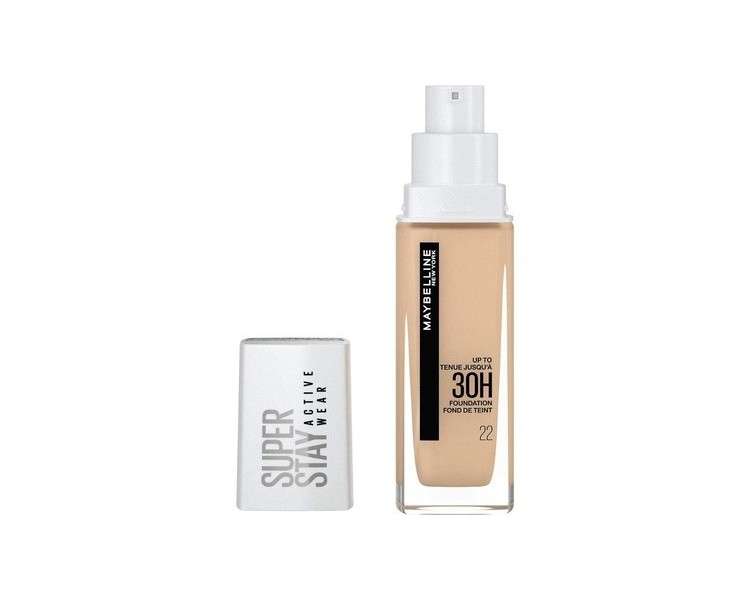 Maybelline New York Superstay Active Wear 30 Hour Long-Lasting Liquid Foundation 30ml Shade 22 Light Bisque