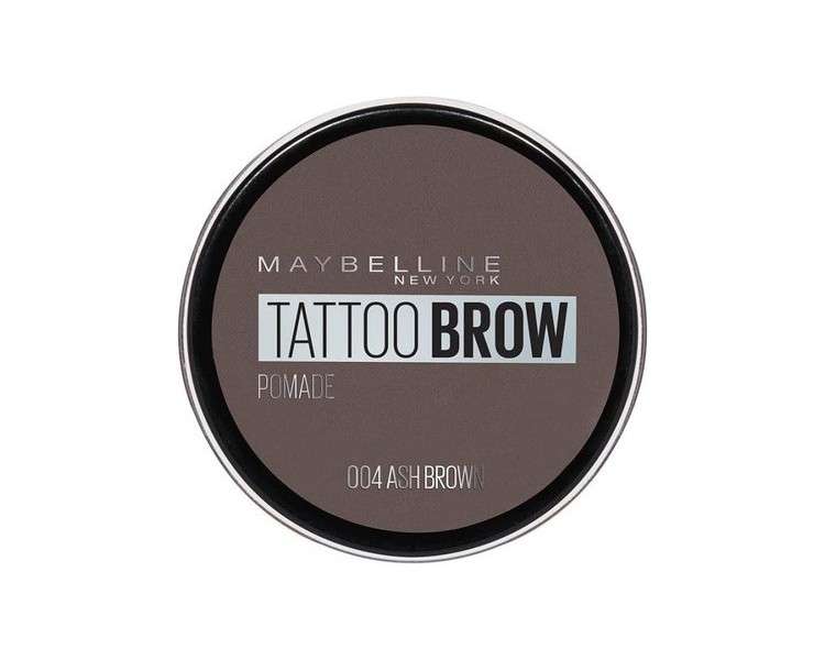 Maybelline Eyebrow Tattoo Brow Longlasting Eyebrow Pomade Pot Ash Brown 1 Count