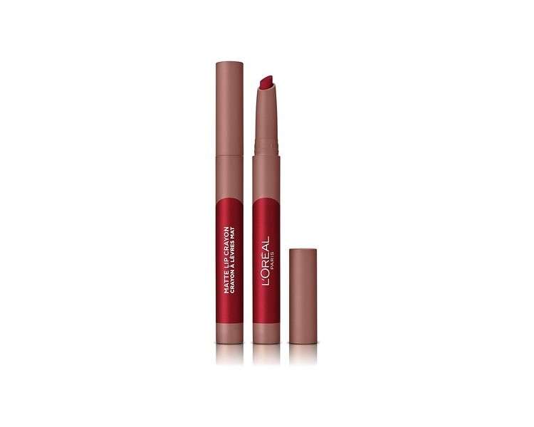 L'Oreal Paris Infallible Very Matte Lip Crayon Lipstick Smudge Proof Red Lipstick 113 Brulee Ever 1kg