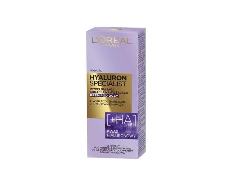 L'Oreal Paris Hyaluron Specialist Moisturizing Eye Cream 15ml