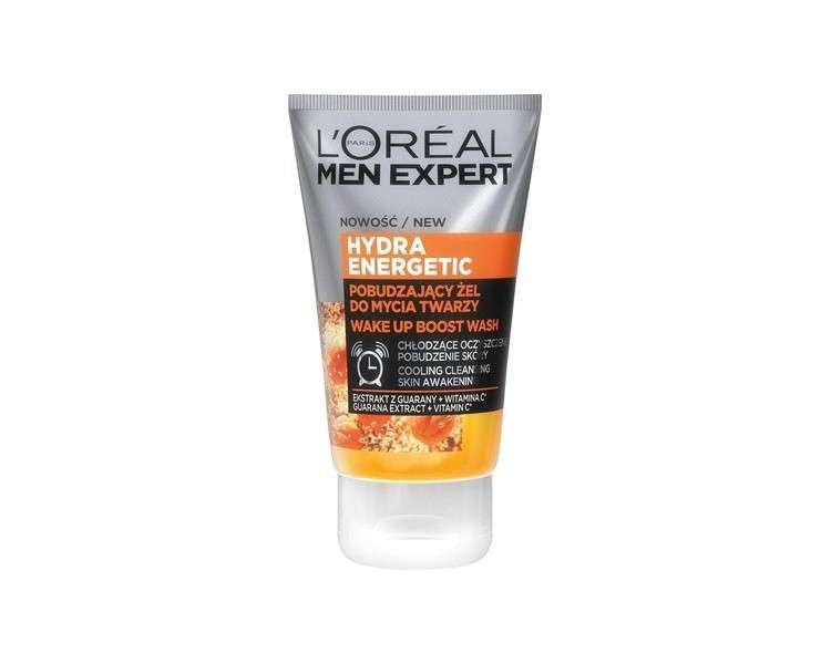 L'Oréal Paris Men Expert Hydra Energetic Face Cleansing Gel with Cooling and Stimulating Effect on the Skin 100ml