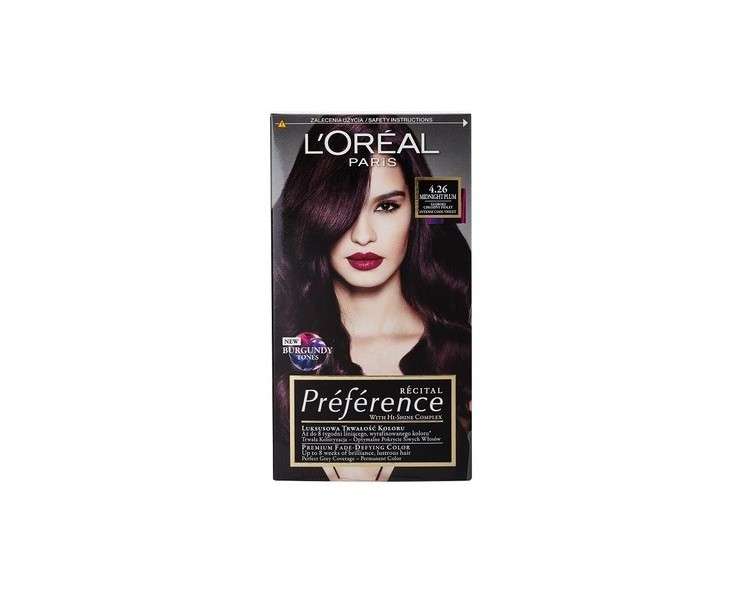 L'Oreal Preference Hair Color 4.26 Midnight Plum