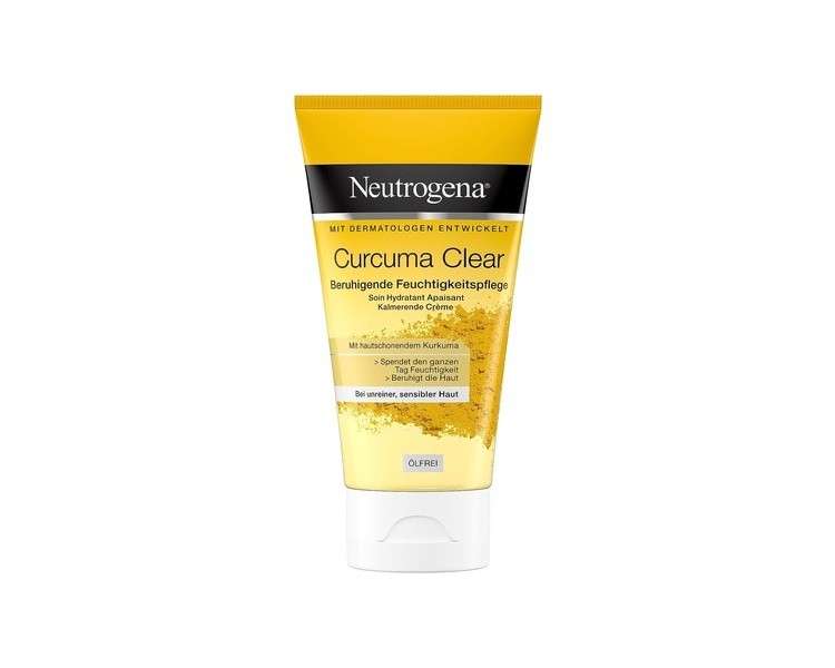 Neutrogena Curcuma Clear Soothing Moisturizer Facial Cream for Blemished and Sensitive Skin 75ml