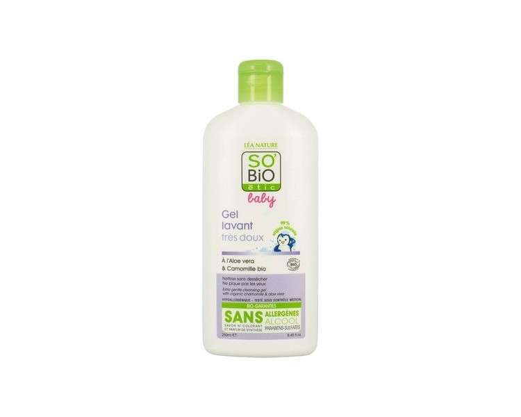 SO'BiO étic Hypoallergenic Cosmebio Baby Care Extra Gentle Cleansing Gel 250ml